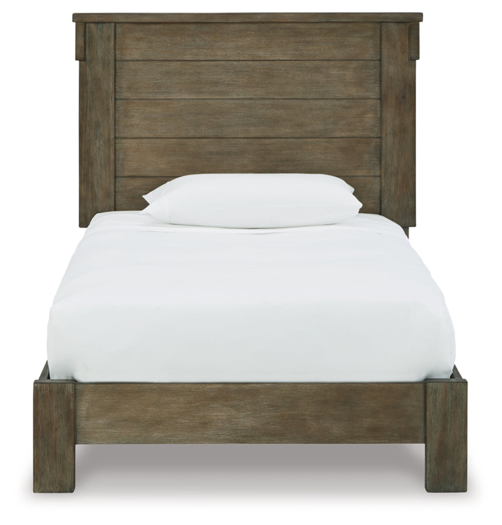 Shamryn Rich Texture & Touch of White Wax Panel Bed