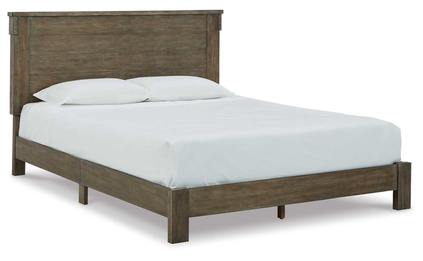 Shamryn Rich Texture & Touch of White Wax Panel Bed Queen