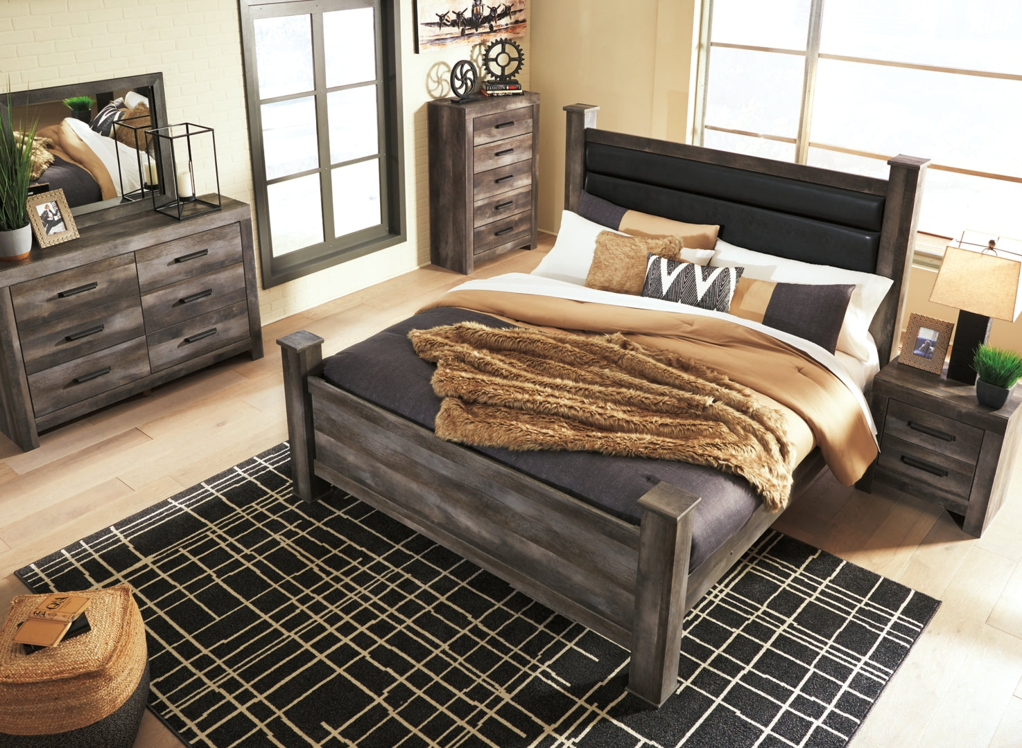 Wynnlow Modern Rustic Design Bed