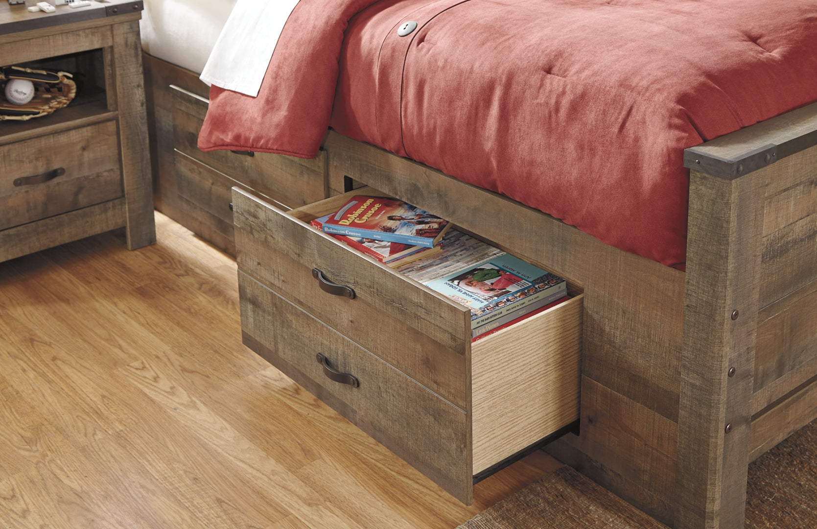 Trinell Rustic Finish Bed