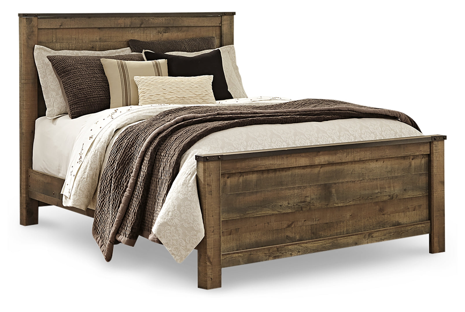 Trinell Rustic Finish Bed Queen Panel