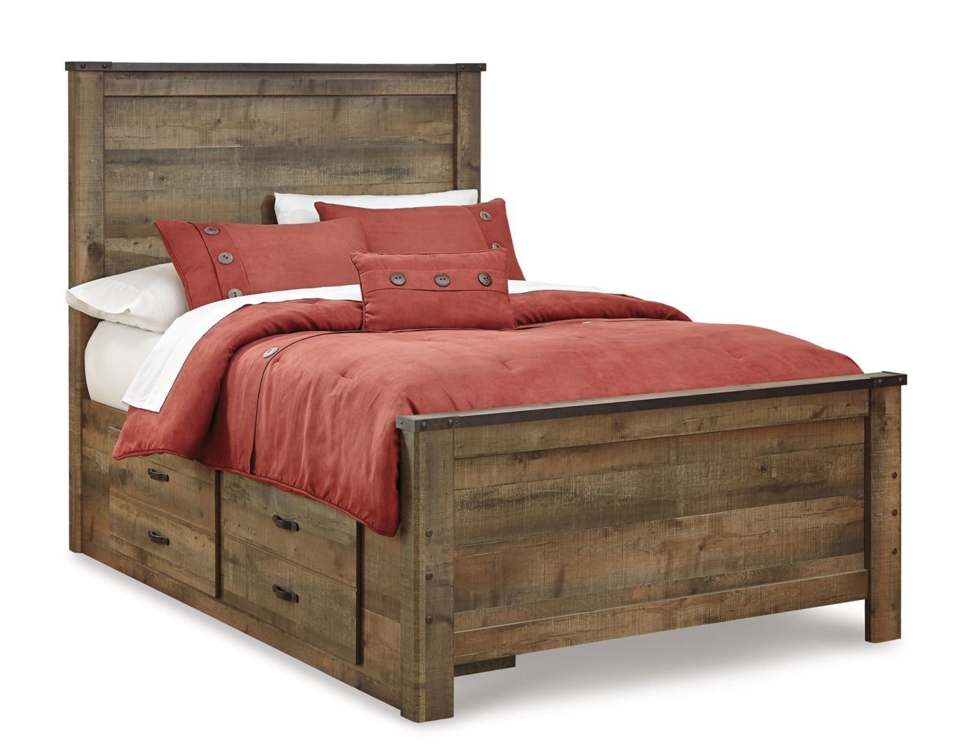 Trinell Rustic Finish Bed