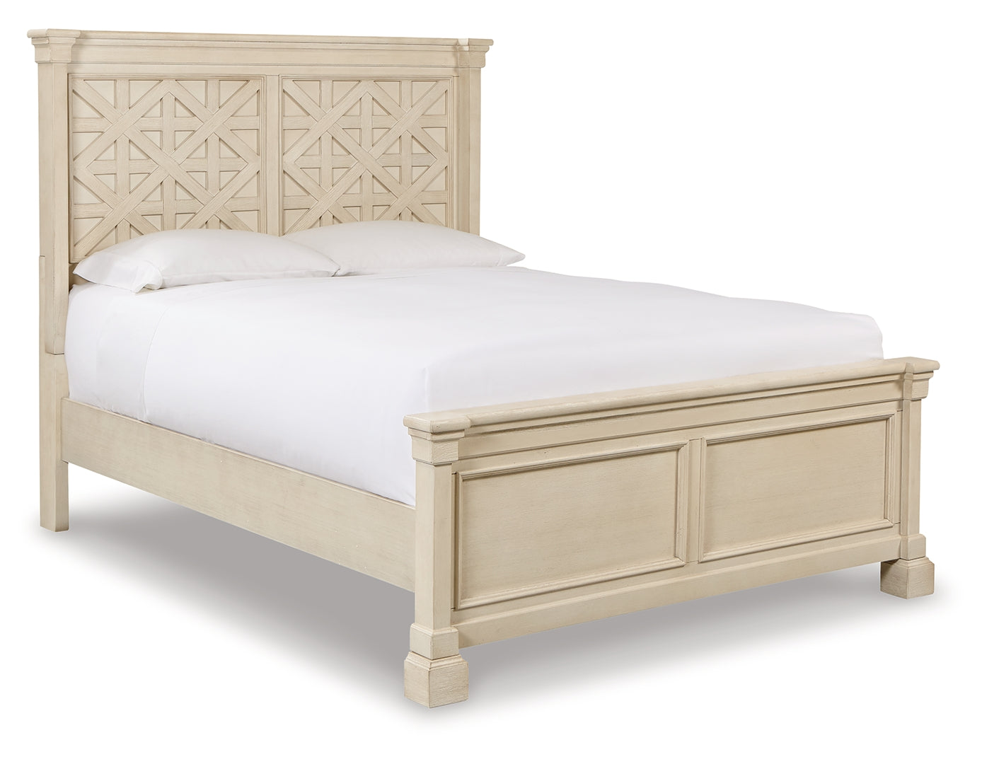 Bolanburg Textured Antique White Finish Panel Bed Queen Panel