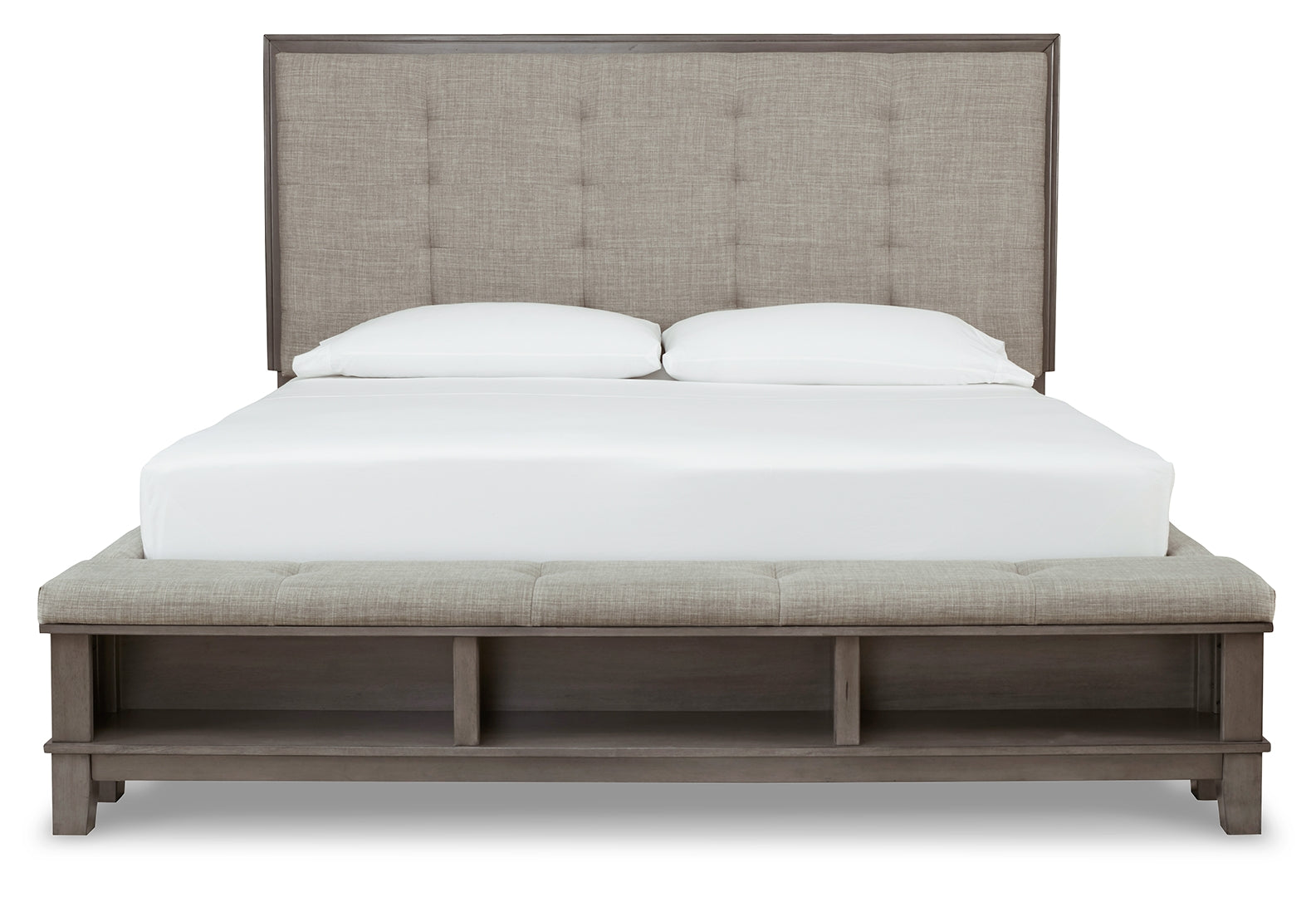 Hallanden Structured Style Panel Bed with Storage