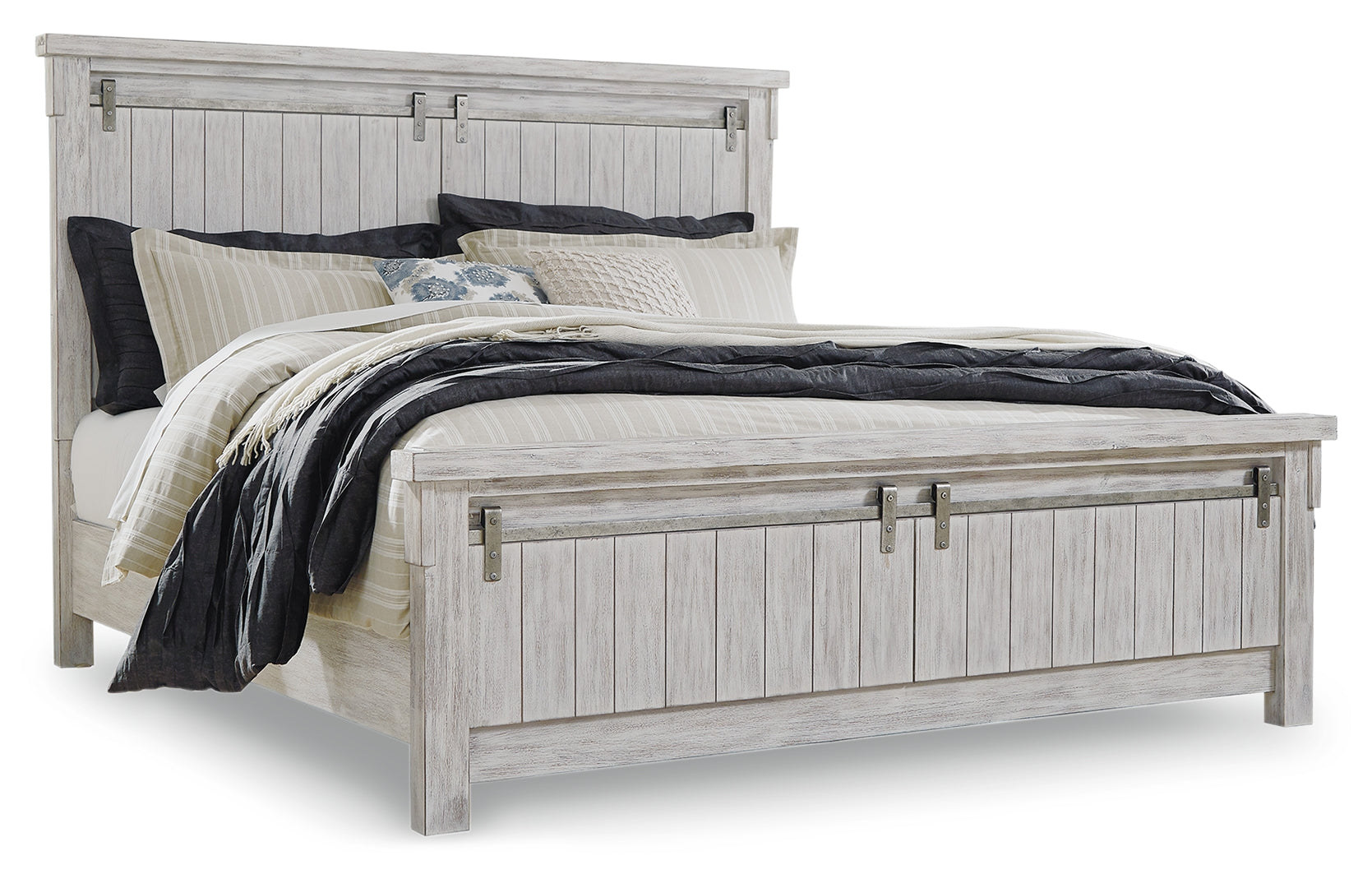 Brashland Modern Farmhouse Bed California King Planked faux