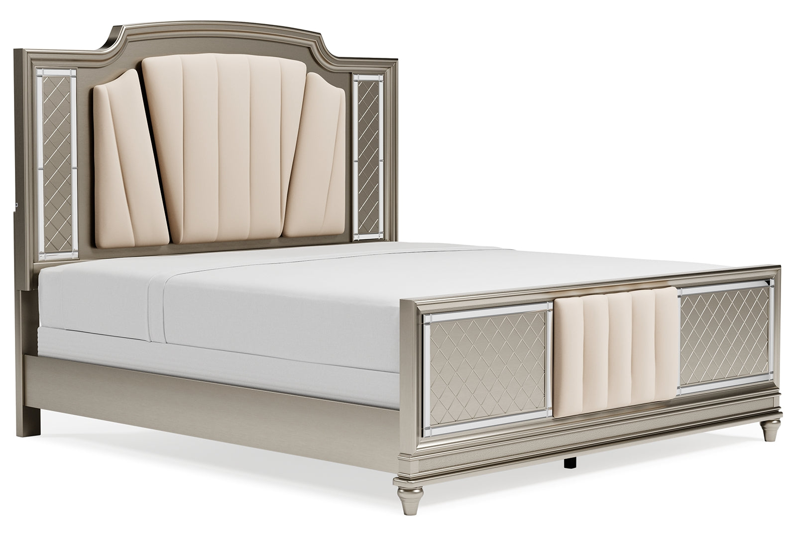 Chevanna Opulent Finishes Upholstered Panel Bed California King