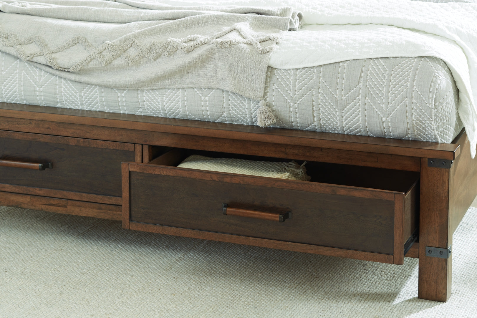 Wyattfield Casual Lifestyle Design Panel Bed with Storage