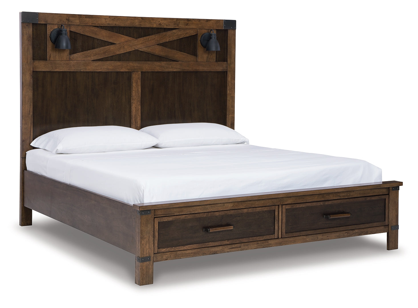 Wyattfield Casual Lifestyle Design Panel Bed with Storage Queen