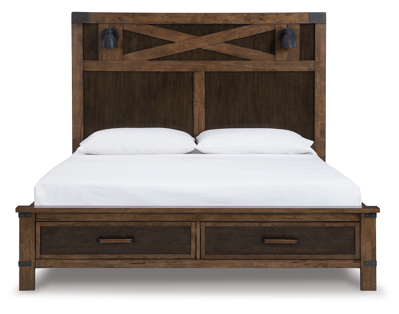 Wyattfield Casual Lifestyle Design Panel Bed with Storage