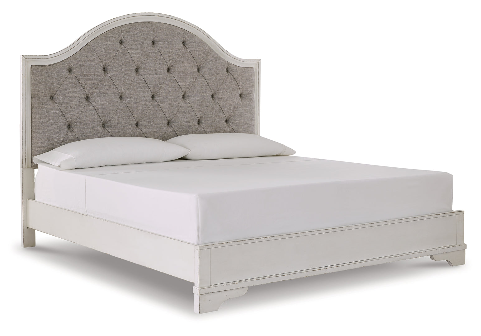 Brollyn Traditional Style Upholstered Panel Bed Queen