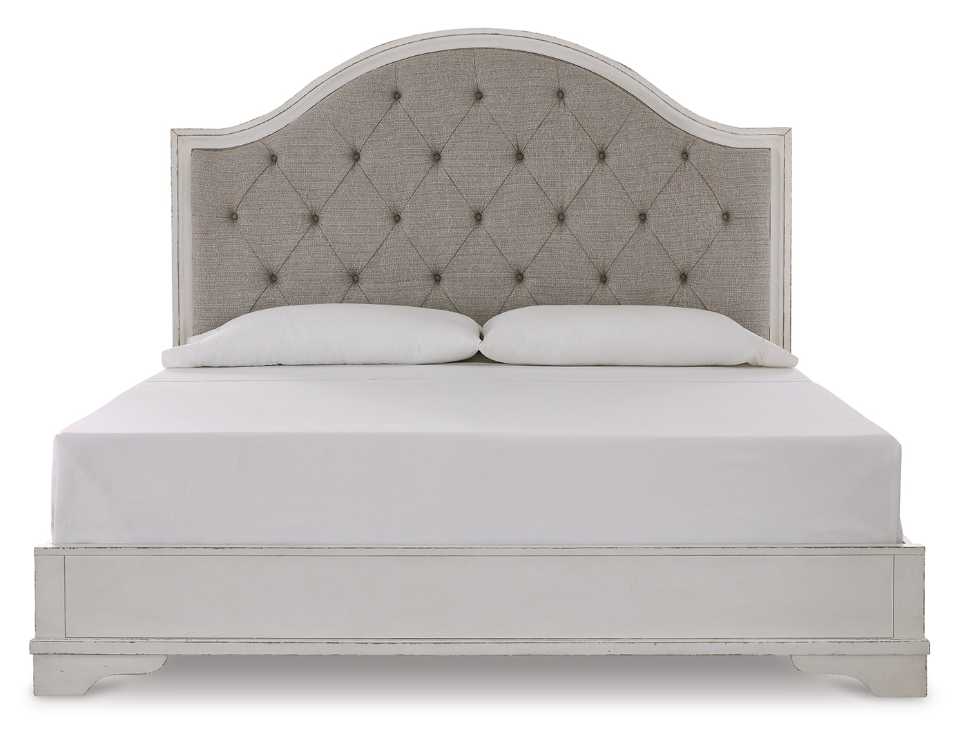 Brollyn Traditional Style Upholstered Panel Bed