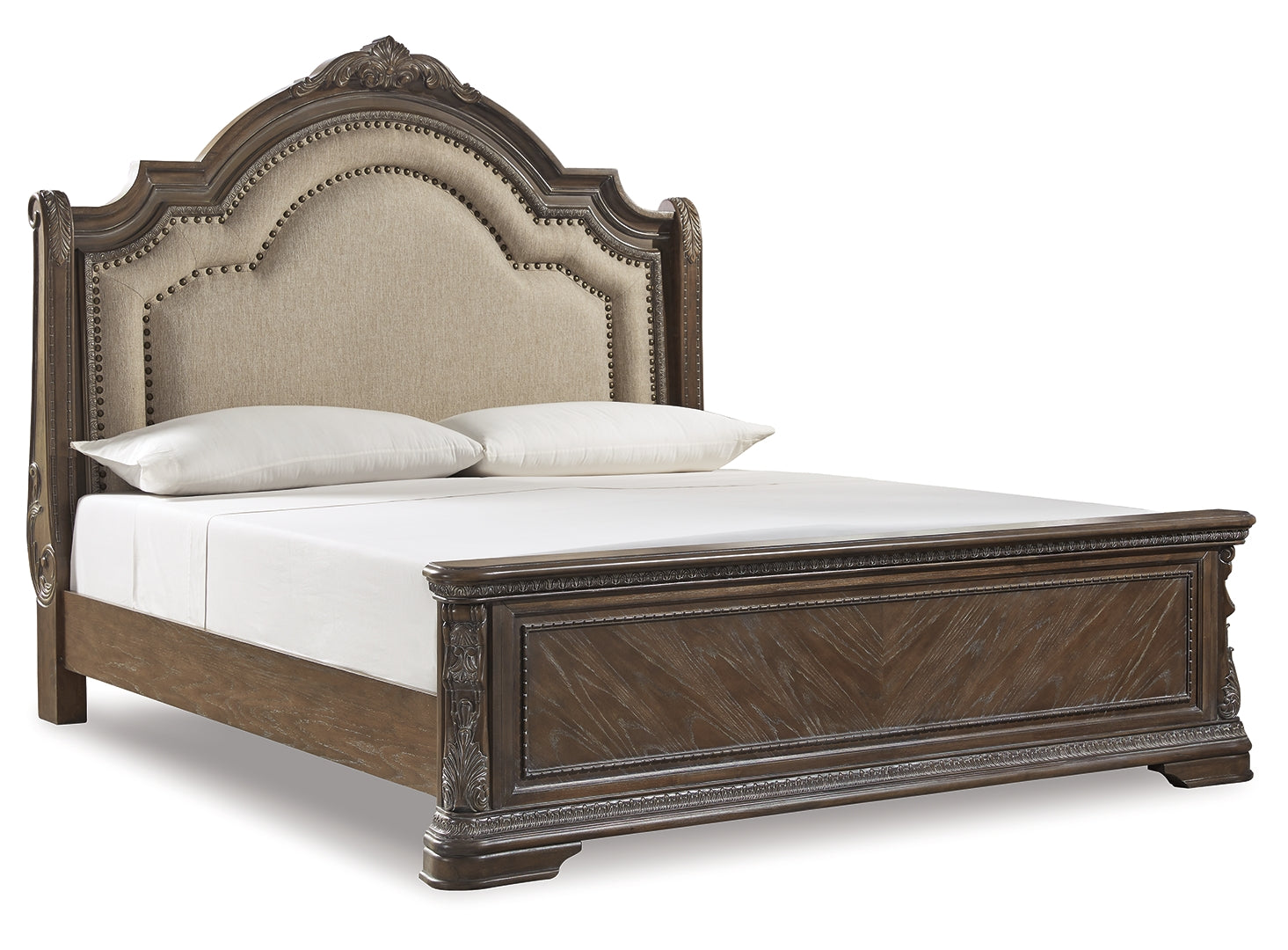 Charmond Traditional Style Upholstered Sleigh Bed California King