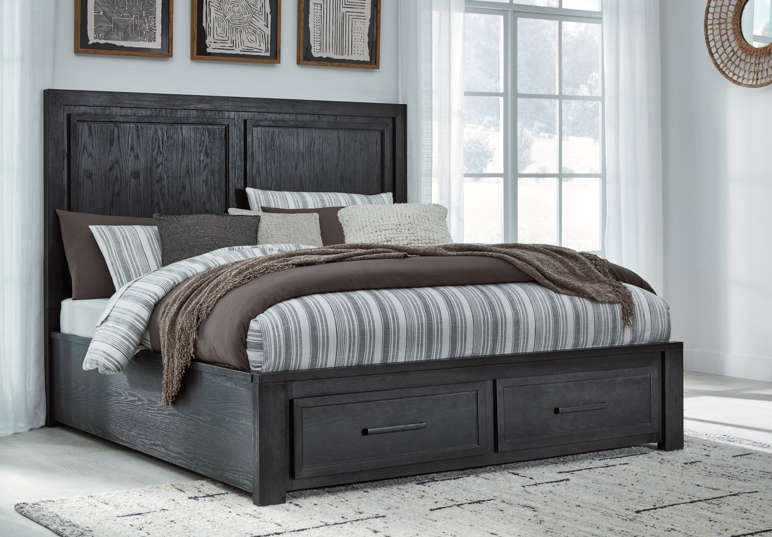 Foyland Casual Style Panel Storage Bed