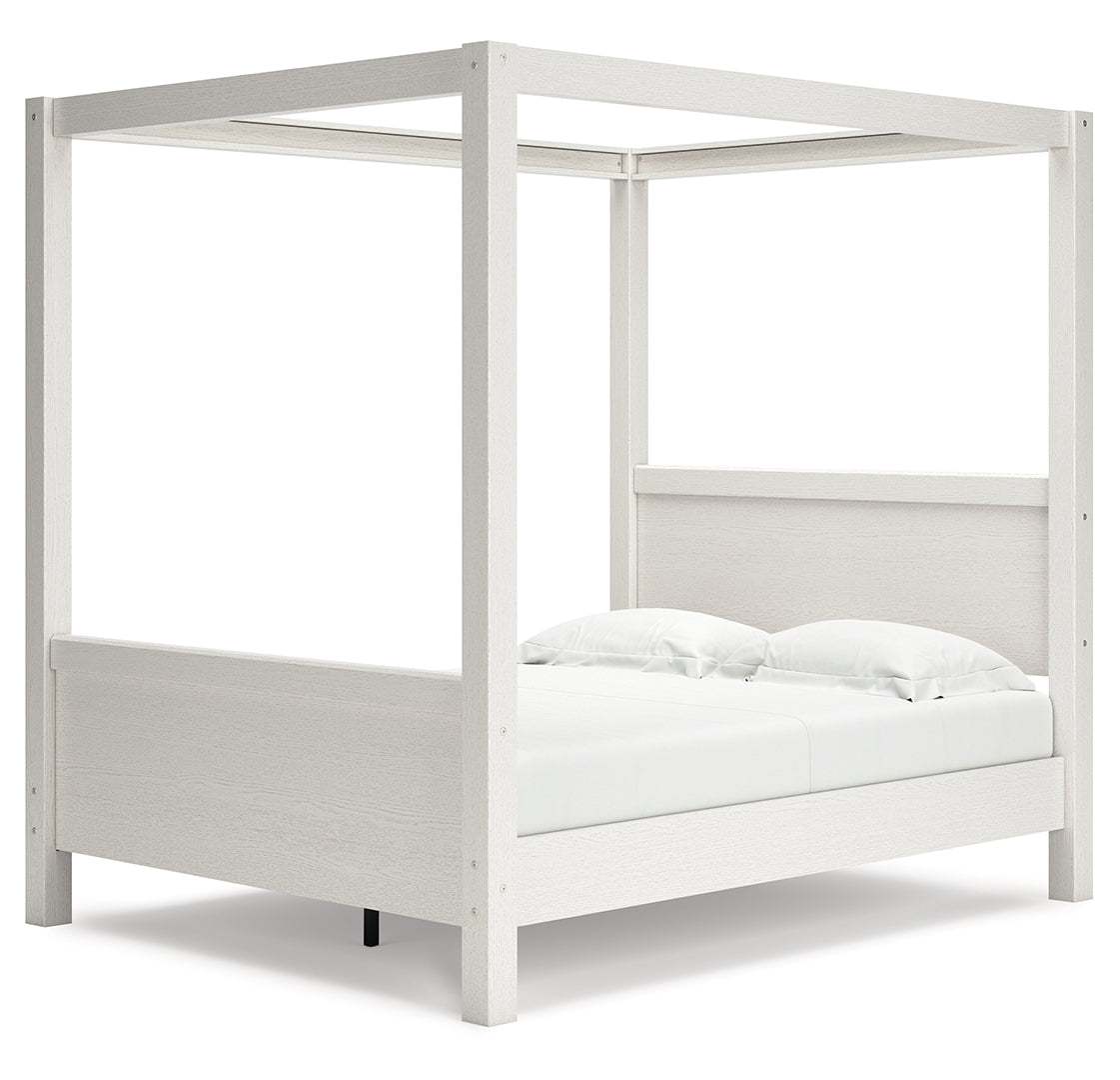 Aprilyn Canopy, Bookcase, Panel & Platform Bed