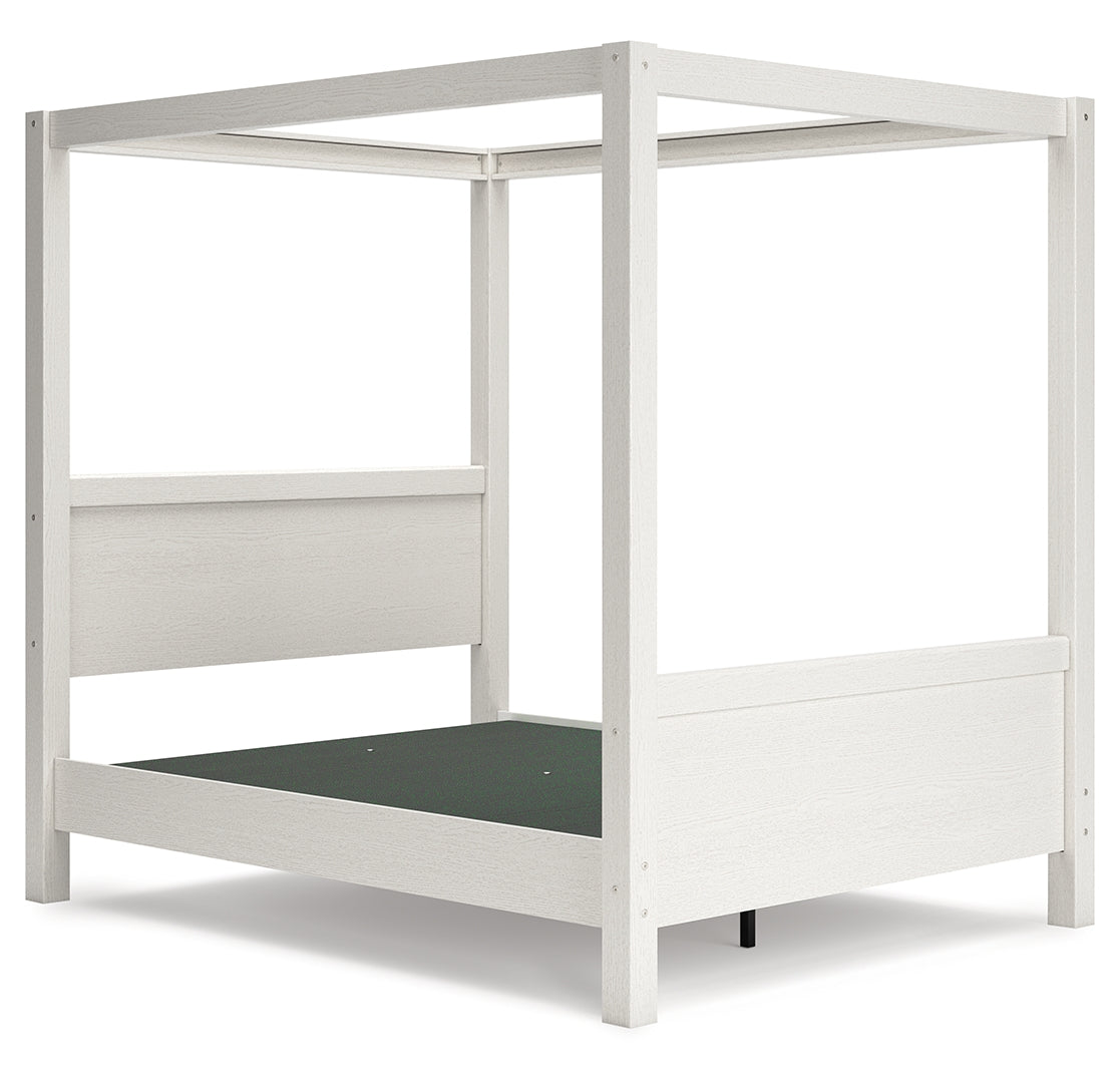 Aprilyn Canopy, Bookcase, Panel & Platform Bed