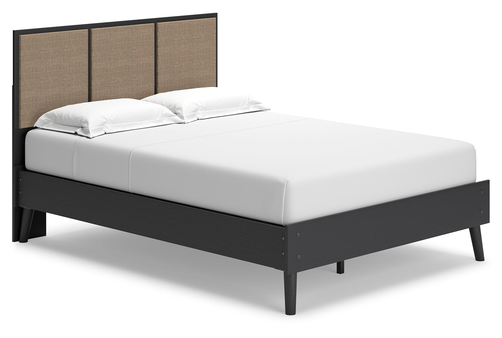 Charlang Mid-Century Panel Platform Bed Full Without Extensions