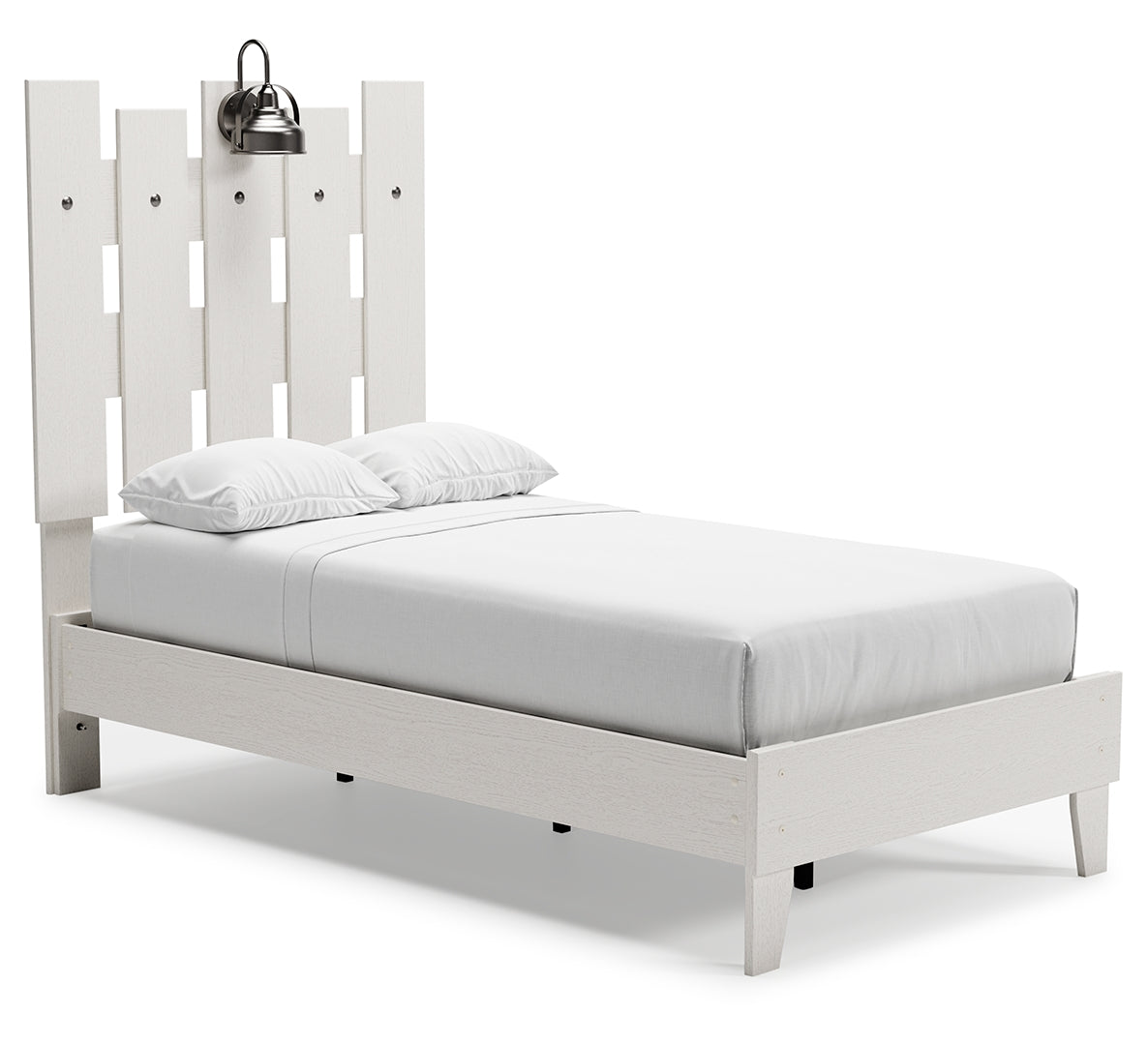 Vaibryn Versatile Reminiscent Look Bed Twin Two-tone Panel Platform