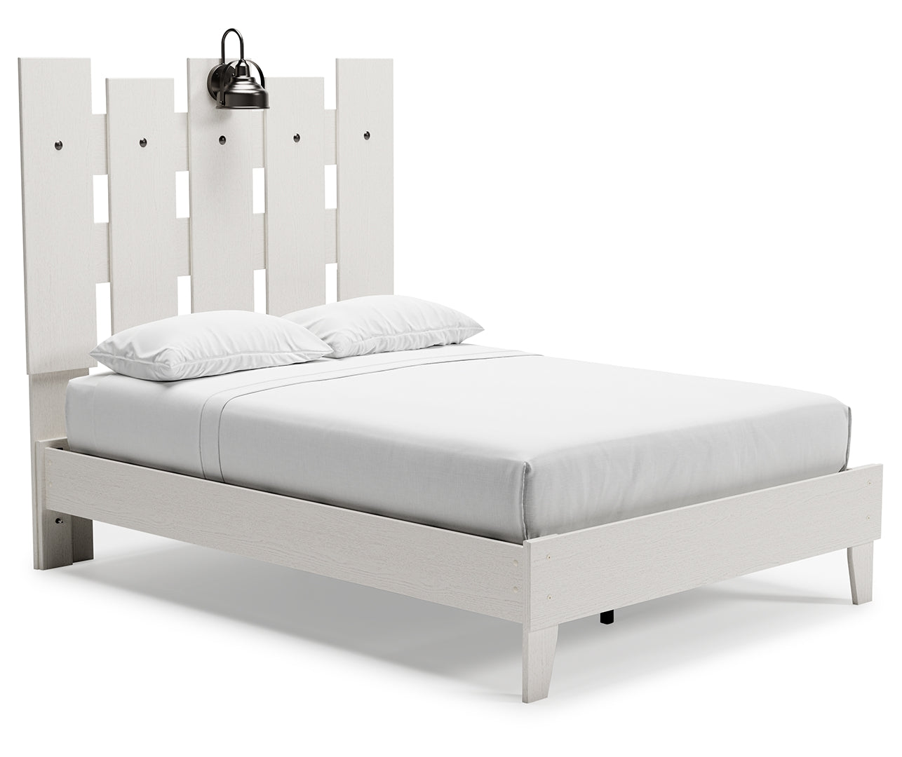 Vaibryn Versatile Reminiscent Look Bed Full Two-tone Panel Platform