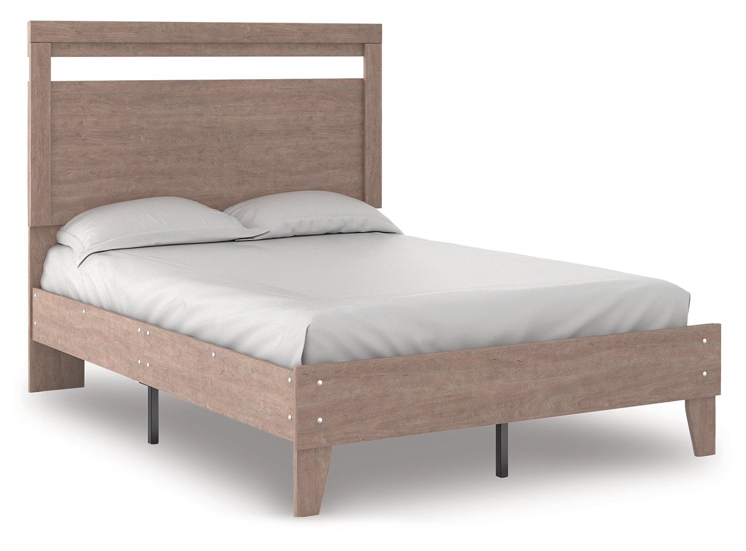 Flannia crisp & contemporary Design Bed Full Gray With Platform