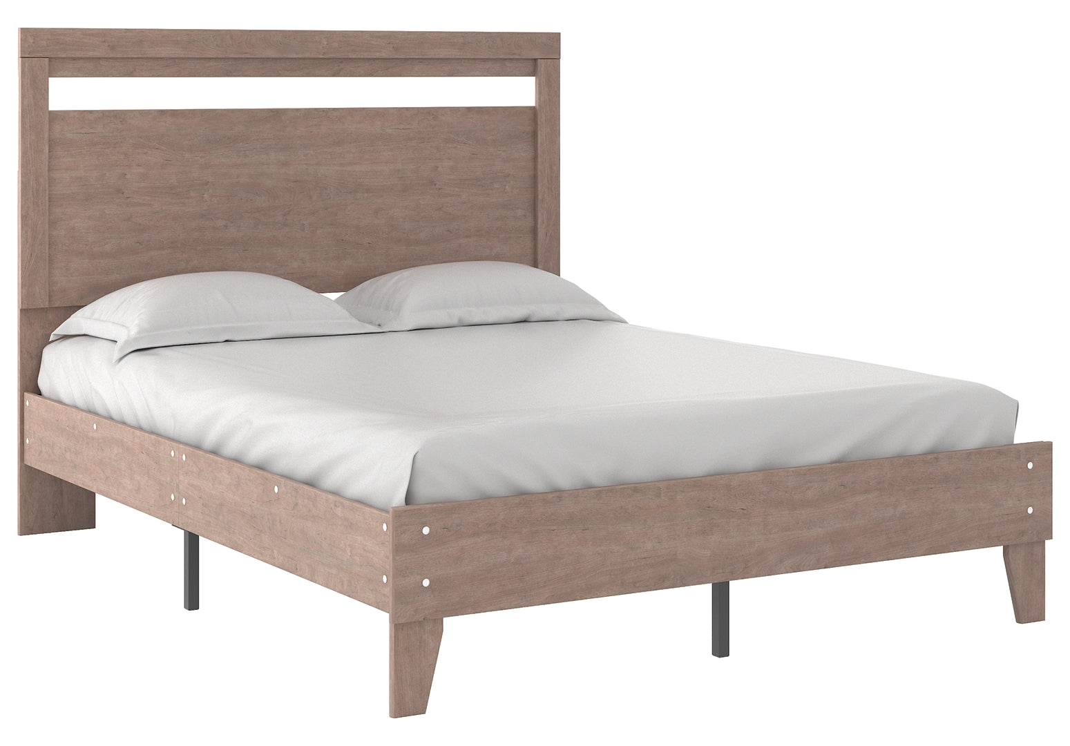 Flannia crisp & contemporary Design Bed Queen Gray With Platform