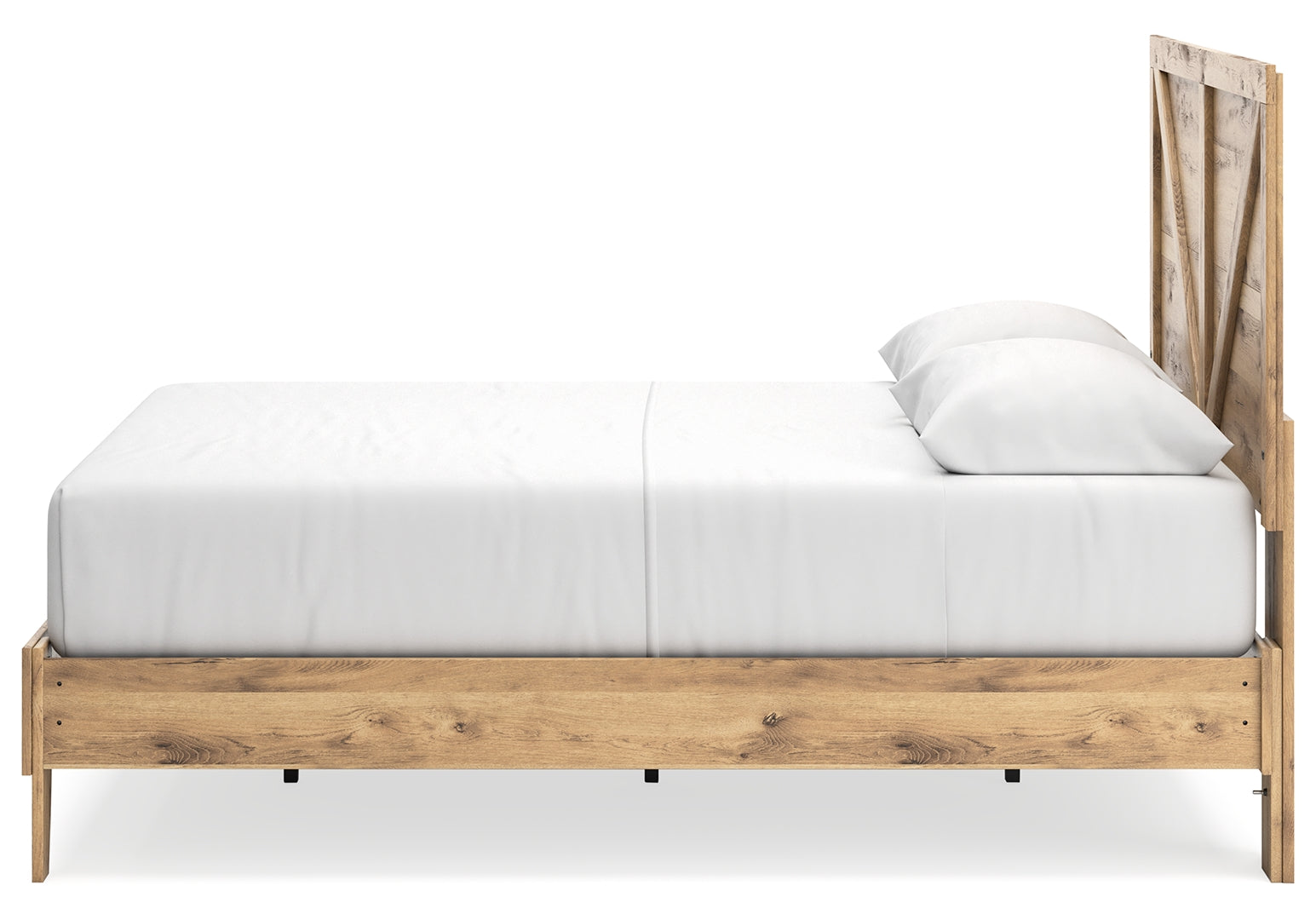 Larstin Rustic Style Panel Platform Bed