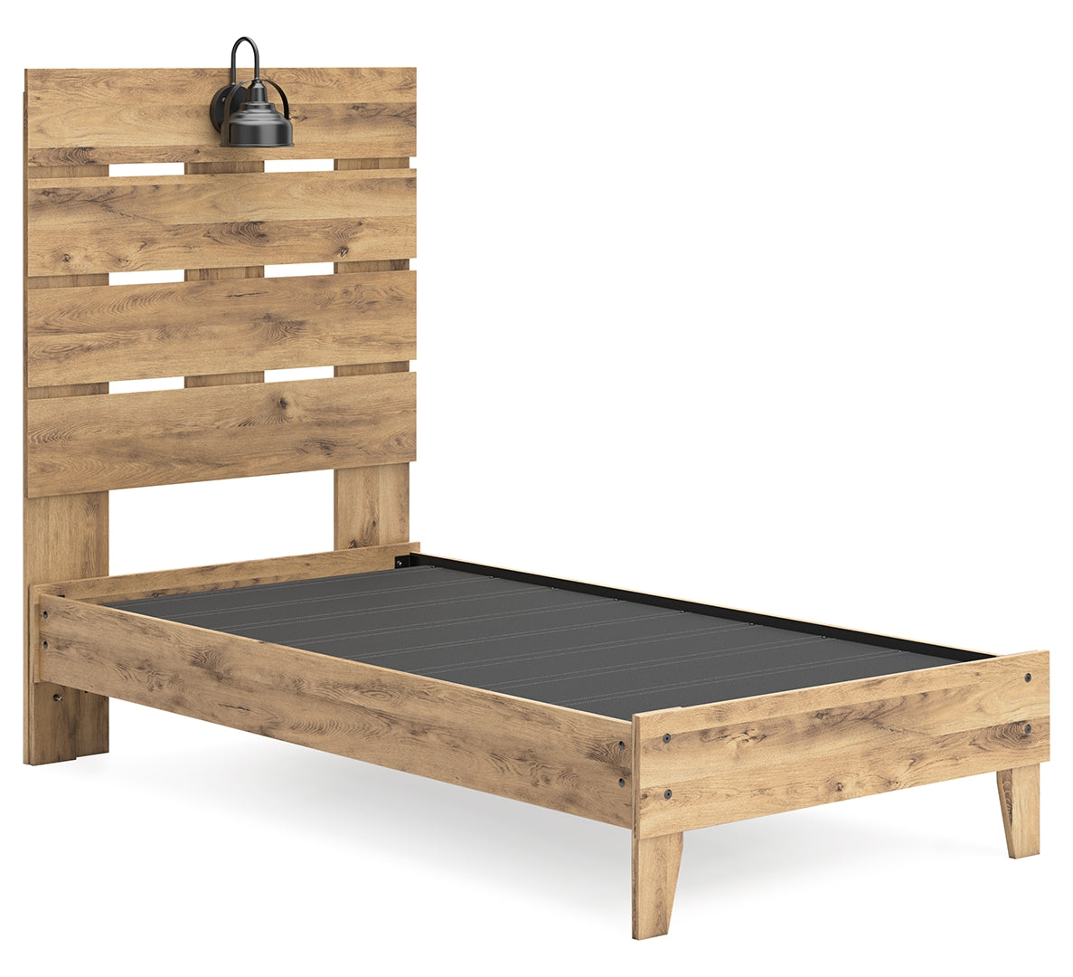 Larstin Rustic Style Panel Platform Bed