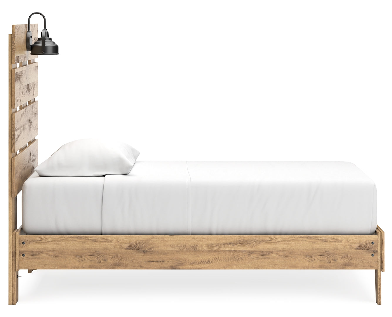 Larstin Rustic Style Panel Platform Bed