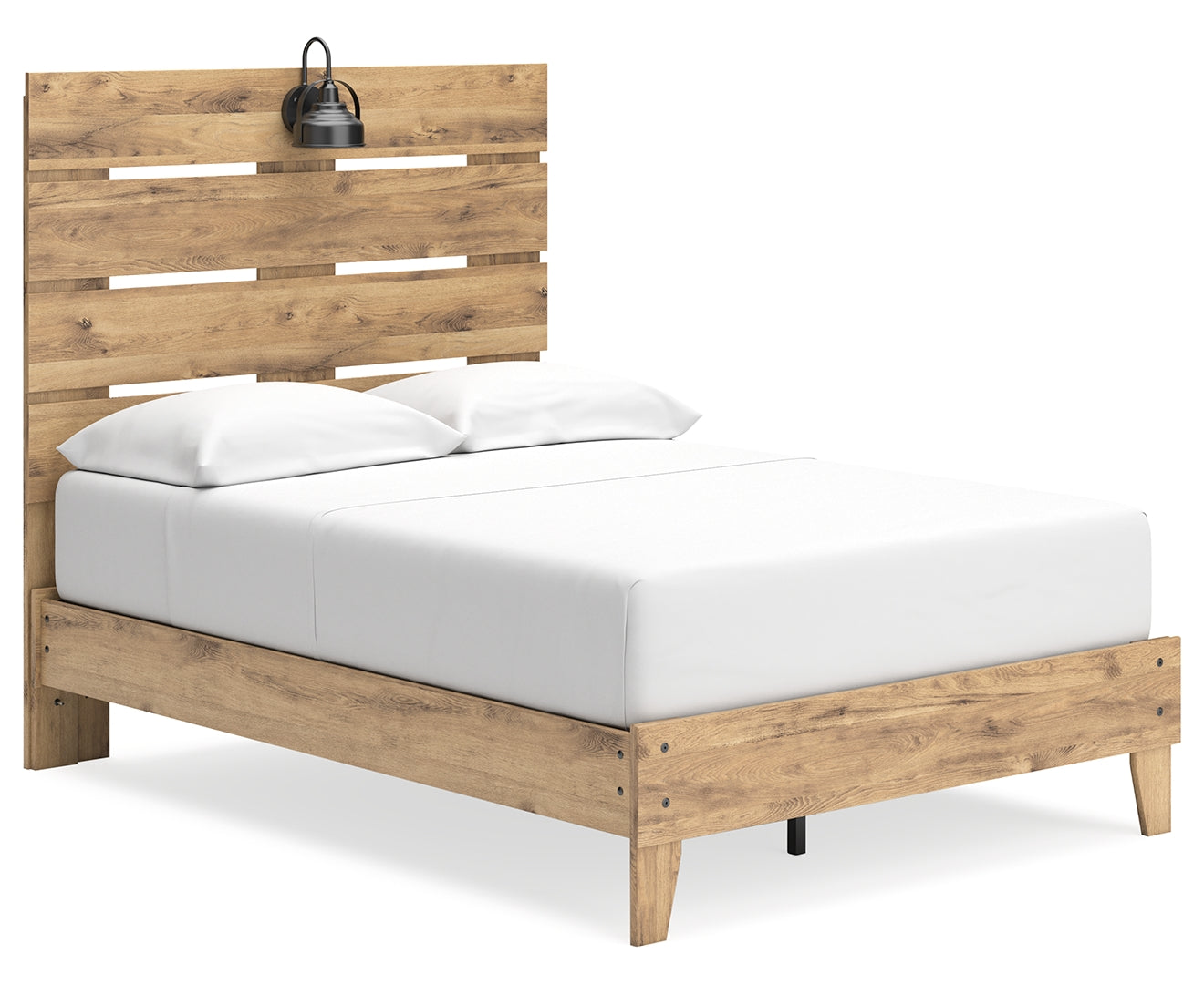 Larstin Rustic Style Panel Platform Bed Full Without Crossbuck