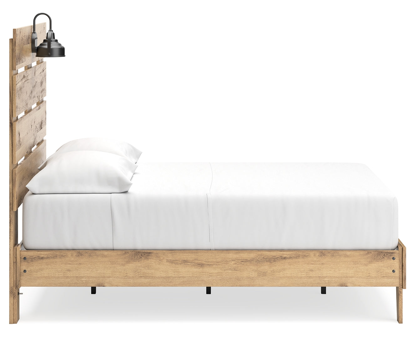 Larstin Rustic Style Panel Platform Bed