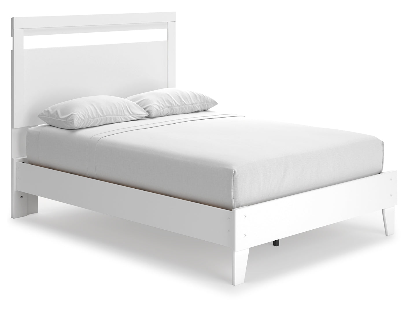 Flannia crisp & contemporary Design Bed Full White With Platform