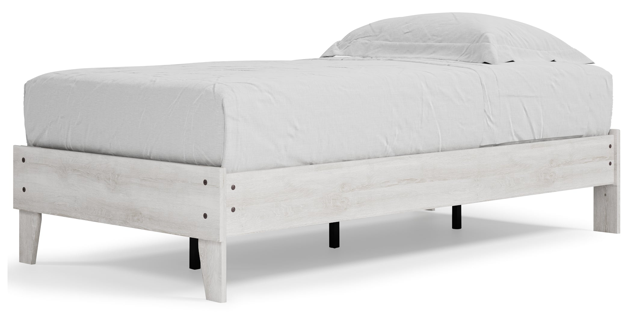 Shawburn Whitewash Distressed Finish Chic Look Bed