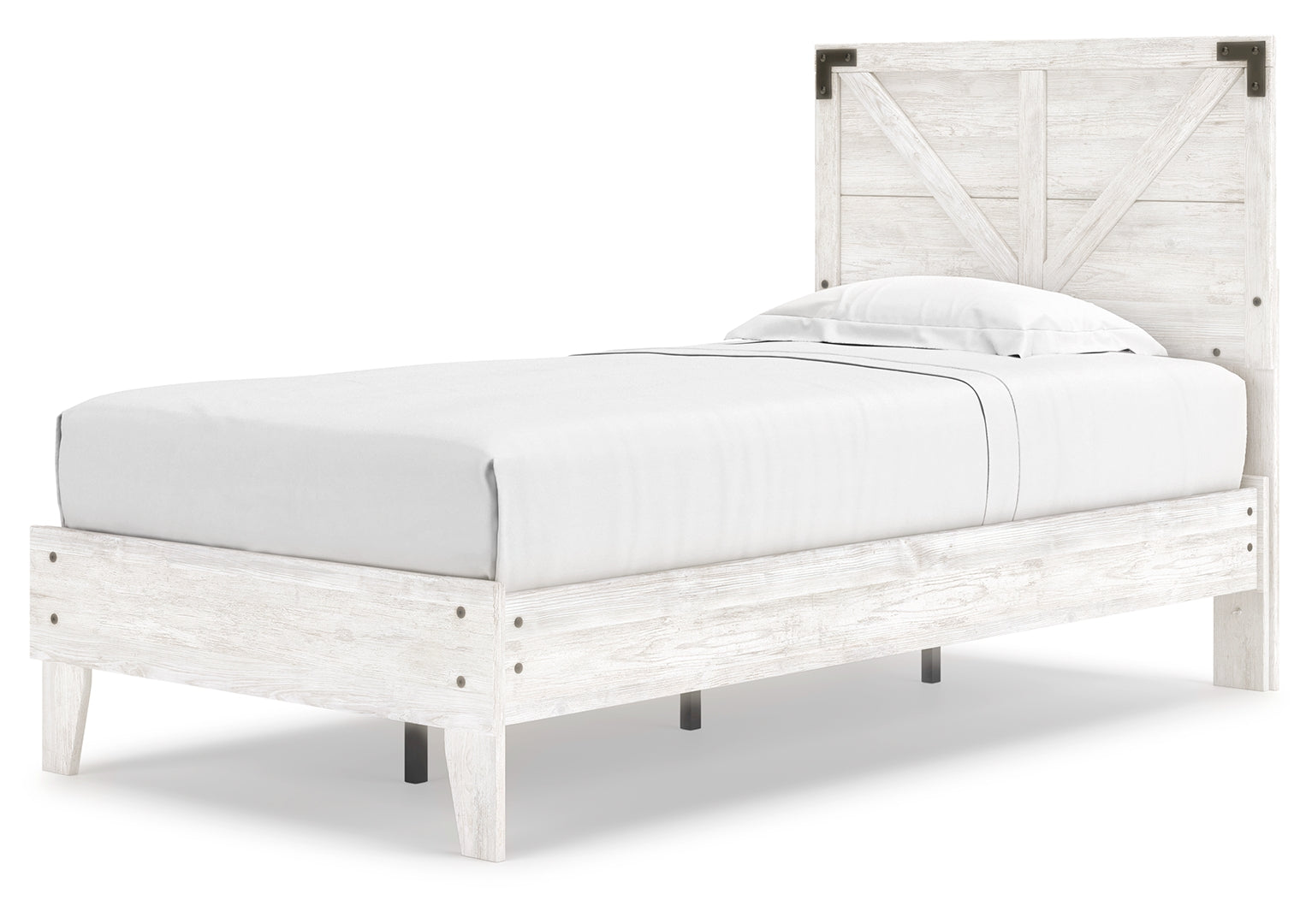 Shawburn Whitewash Distressed Finish Chic Look Bed