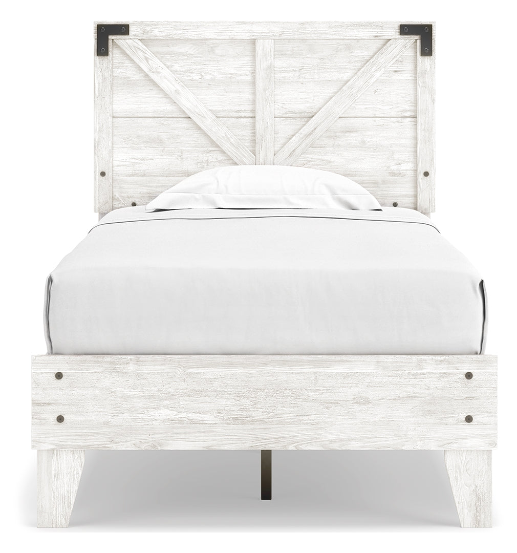 Shawburn Whitewash Distressed Finish Chic Look Bed