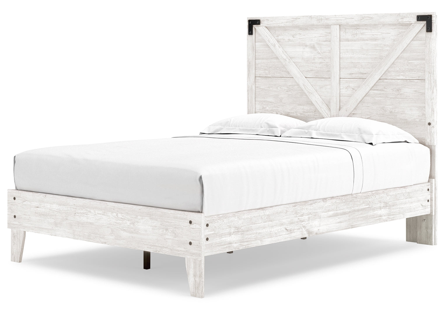 Shawburn Whitewash Distressed Finish Chic Look Bed