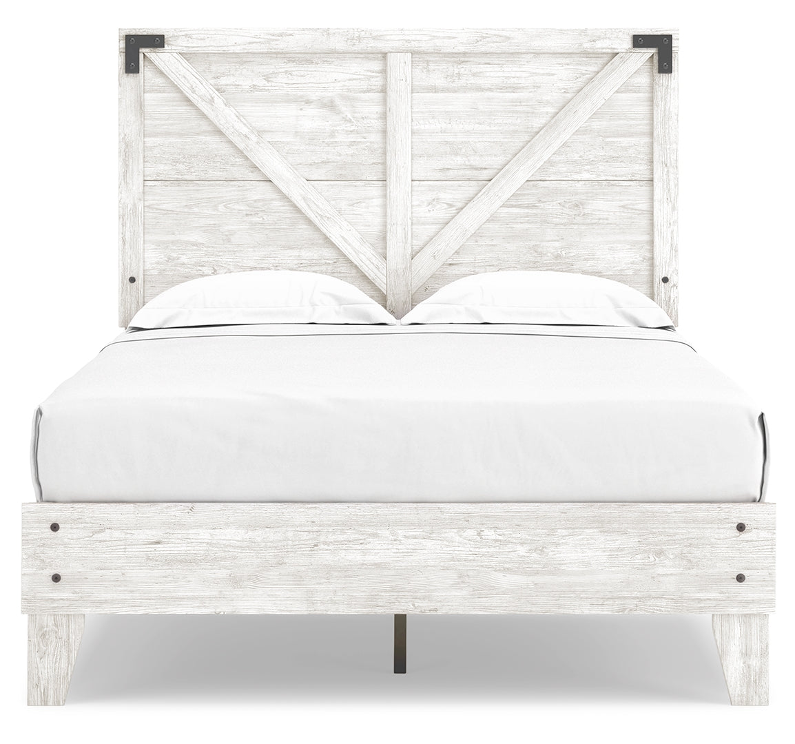 Shawburn Whitewash Distressed Finish Chic Look Bed